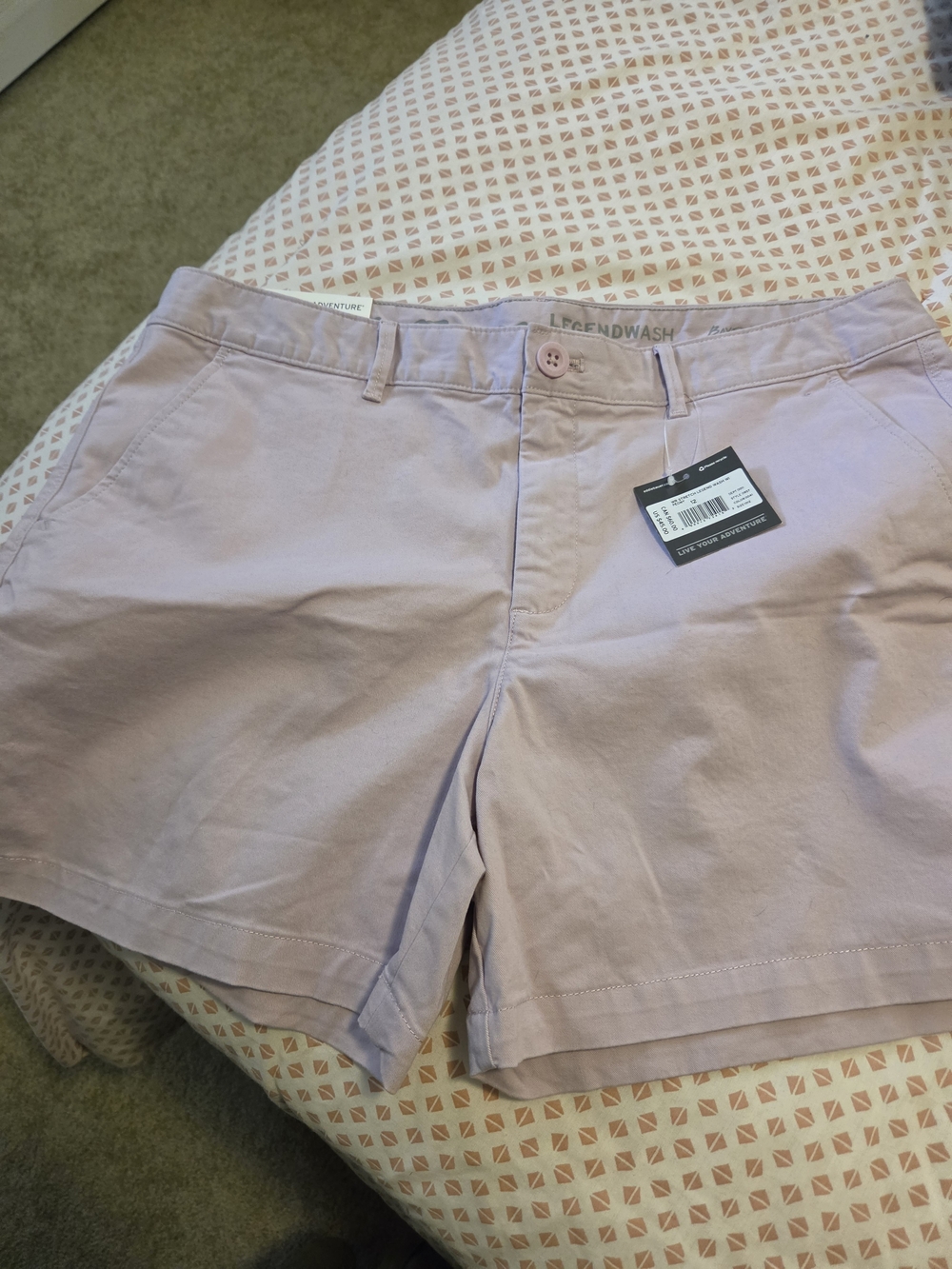 NWT Eddie Bauer Light Lilac Cotton Blend Shorts